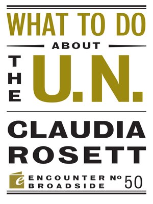 cover image of What to Do About the U.N.